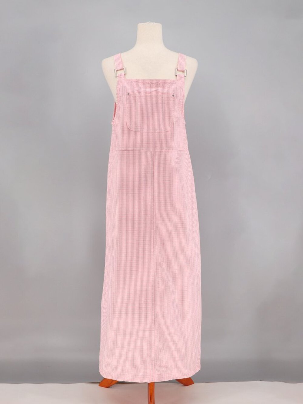 MOUNTAIN LAKE Vintage Cotton Pink Gingham Midi Dress Size M